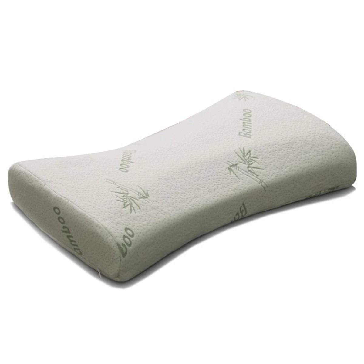 Bamboo Fibre 1 шт., Бамбуковая Подушка с эффектом памяти, Бархатная подушка для шейного отдела, подушка для боли в шее, поясничная Подушка, для путешествий, дома, спальни, постельные принадлежности, 60X38X10 см - Цвет: Bamboo Fibre