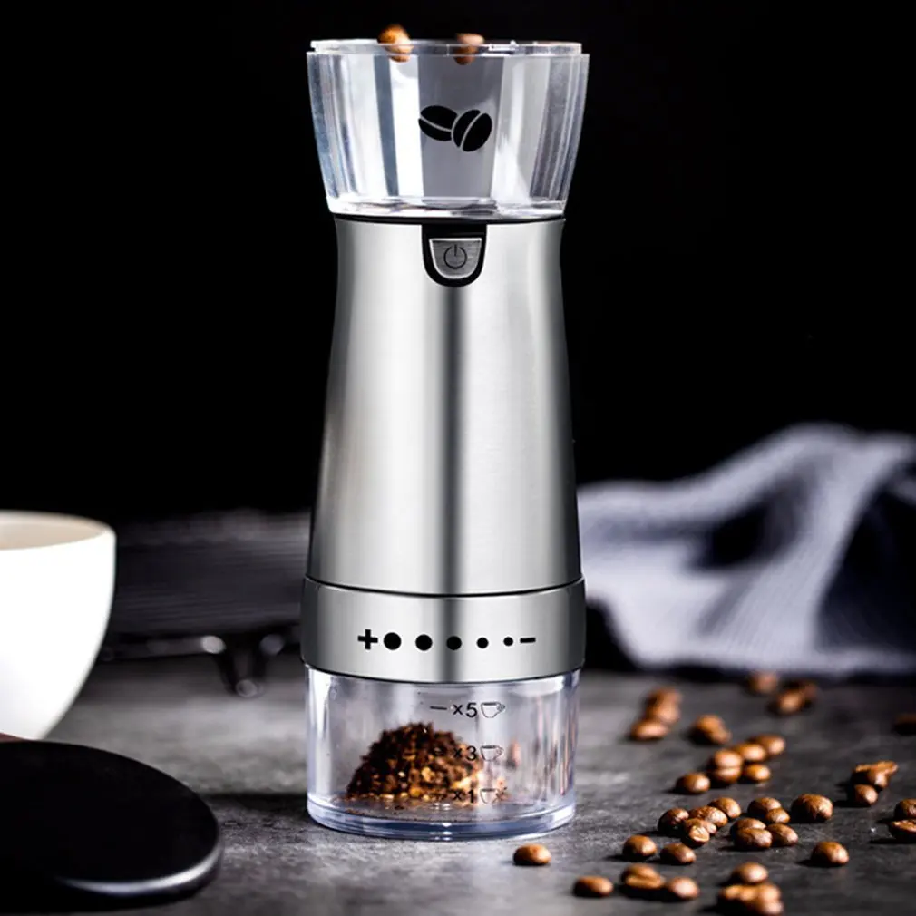 USB Charging Automatic Coffee Grinder Rechargeable Machine Electric Spices Grains Pepper Grinding Device | Бытовая техника