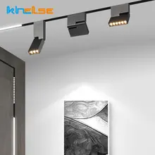 Регулируемый магнитный светодиодный светильник для трека, вращающийся прожектор, освещение для виллы, освещение для магазина одежды, потолочный рельсовый светильник