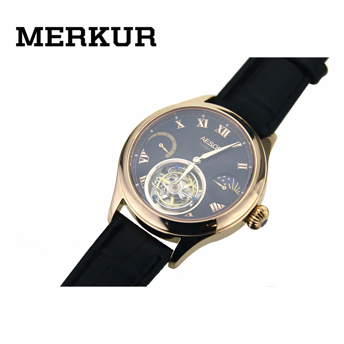 

70Hours Hi Beat Tourbillon Wrist Watch Mens Mechanical Luxury Business Dress 24hours multifunction