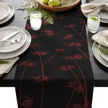 

Lycoris Radiata Wedding Party Table Runner Coffee Table Decoration Home Garden Kitchen Table Cloth