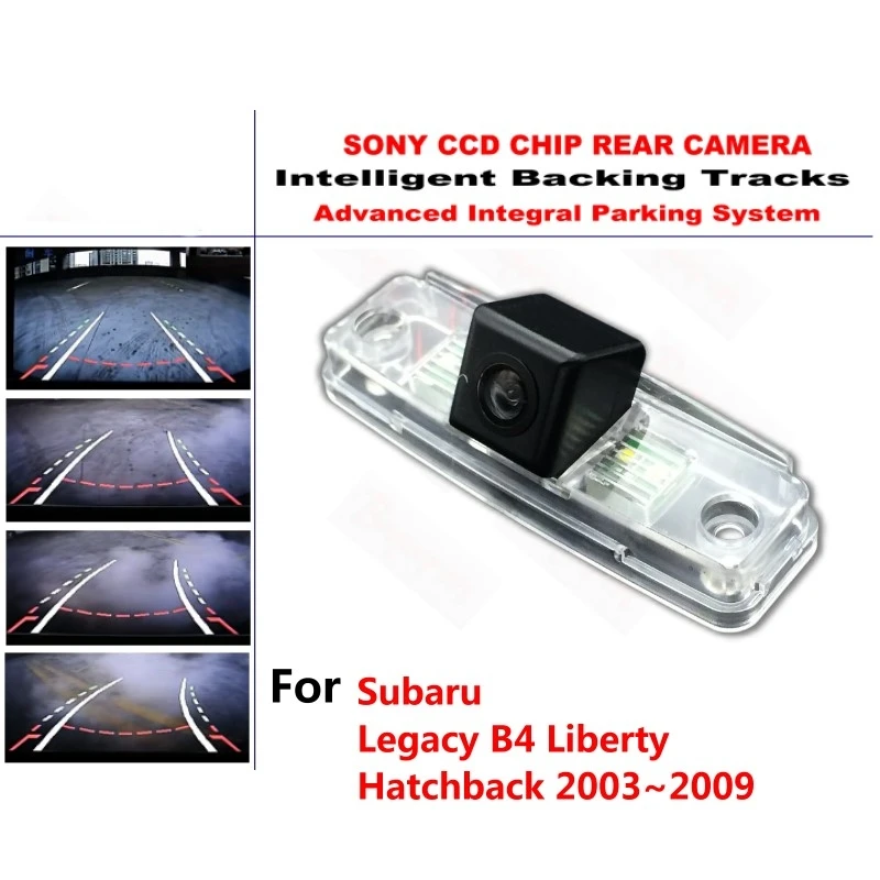 Для Subaru Legacy B4 Liberty Hatchback 03~ 09 интеллектуальная динамическая траектория заднего вида обратный резервный треки камера водонепроницаемый