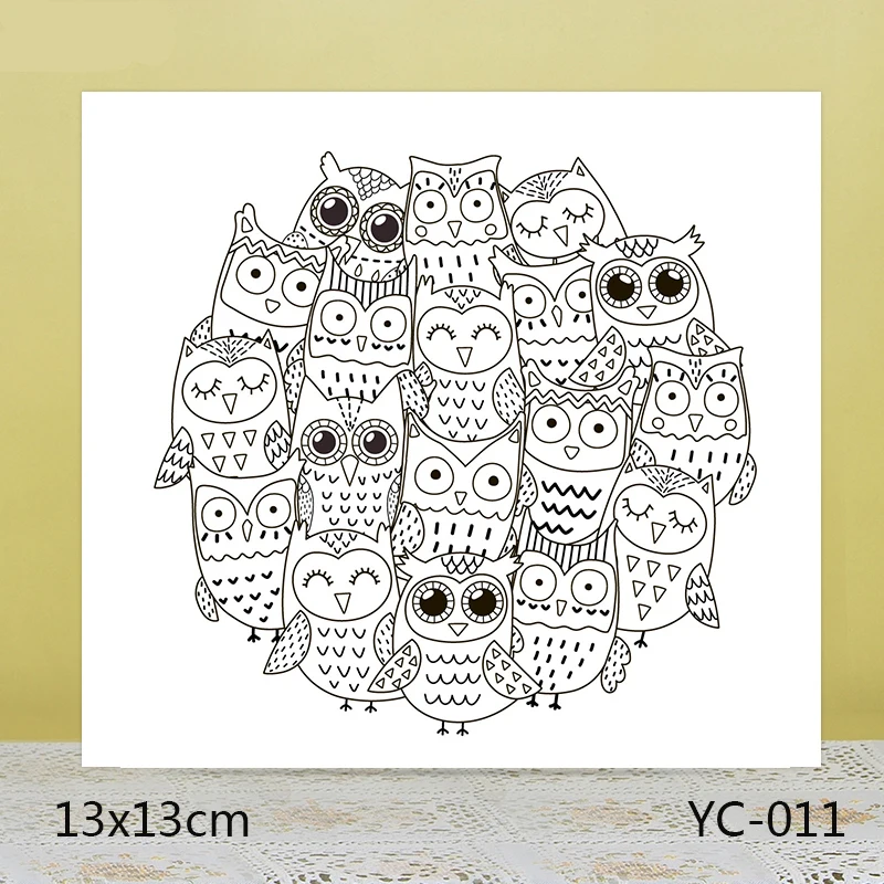 

ZhuoAng Confused Owl Clear Stamps For DIY Scrapbooking/Card Making/Album Decorative Silicon Stamp Crafts