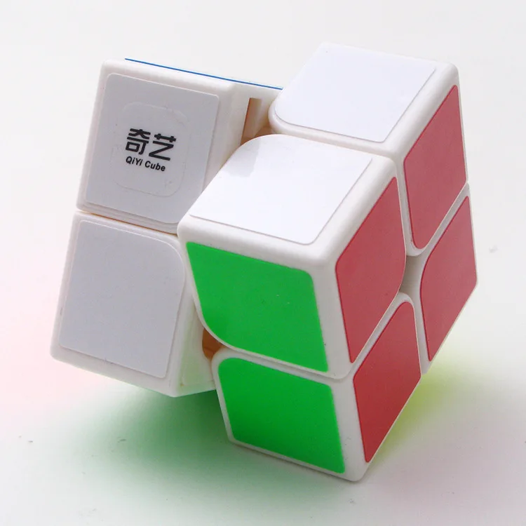 QiYi QiDi 2x2 скоростной куб твист Черный Белый Qiyi обучающая игрушка обучающая Голова Прямая