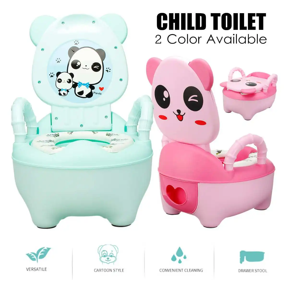 

Hot Baby Potty For Kids Potty Training Children's Potty Seat Urinal With Warmer Pad Handle Seat Soft Cushion Cartoon Cute Animal