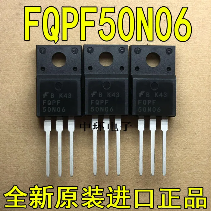 

10pcs/lot FQPF50N06 TO-220F 31A 60V