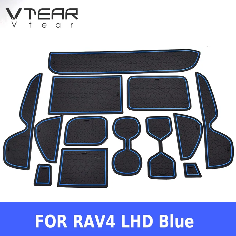 Vtear for Toyota RAV4 XA50 RAV 4 door groove mat anti slip rubber gate slot pad car nterior car-styling accessories 2019 2020