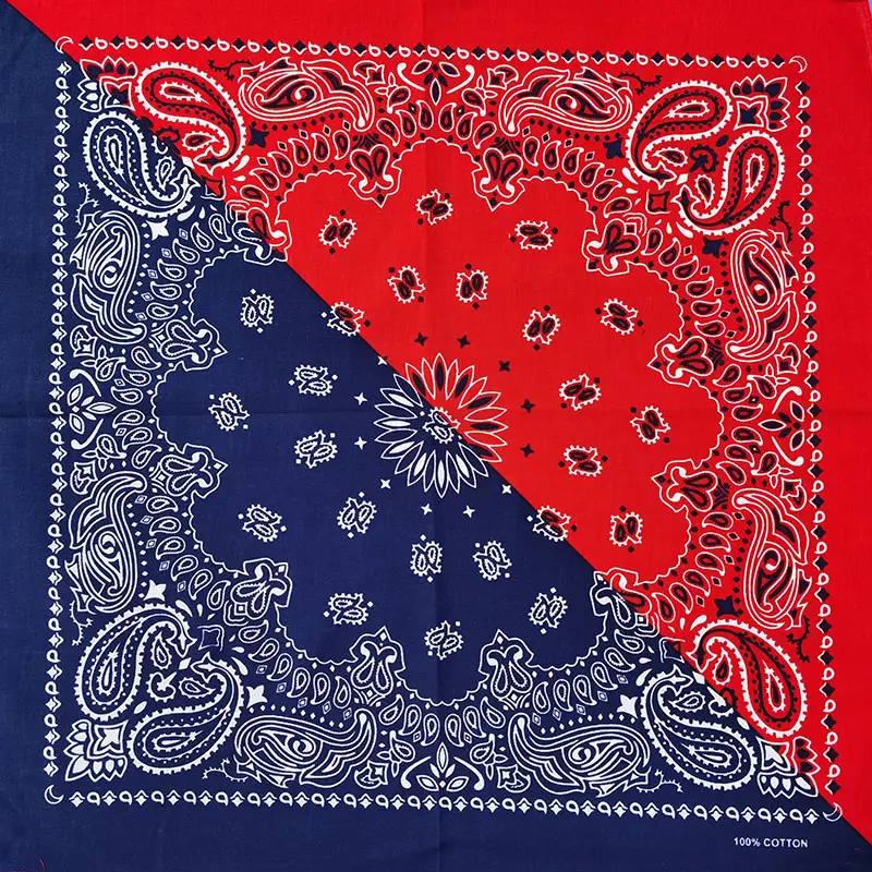 New Fashion Hip Hop 100% Cotton Bandana Square Scarf 55cm*55cm Black Red Paisley Headband Printed For Women/Men/Boys/Girls - Image 45