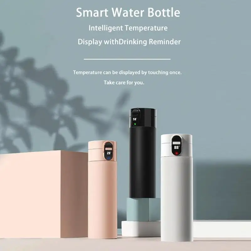 

320ml Stainless Steel Thermos Cup Intelligent OLED Insulation Vacuum Flask Bottle Coffee Mug USB Drinking Reminder
