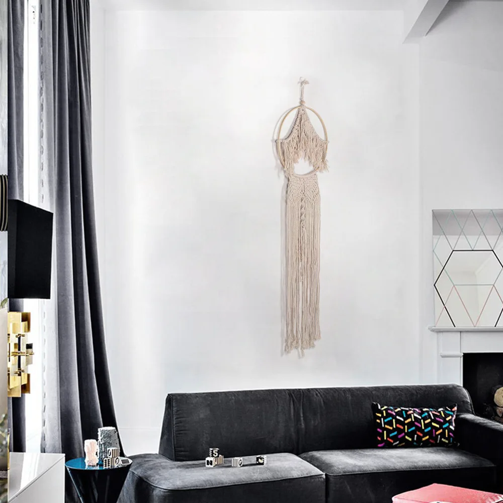 New Style Bamboo Weaving Tassels Tapestry Home Wall Decorations Pendant Wall Balcony Decoration Nordic MS7301