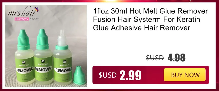 MRS HAIR 1 г/шт. 12 "fusion Наращивание волос прямые волосы искусственные волосы одинаковой направленности ногтей кератин предварительно