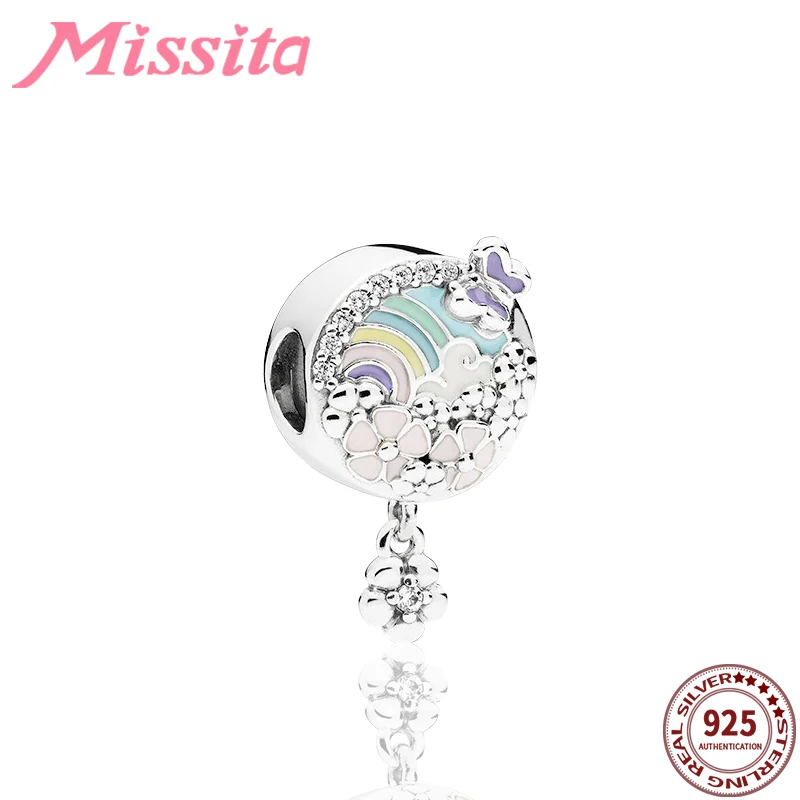 MISSITA 2019 Новый Модный яркий цветок бабочка Радужный бисер Подходит для браслета
