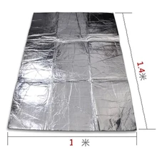 140x100 см автомобиль звукоизолирующий коврик Шум изоляция капота Накладка для звукоизоляции капот брандмауэр тепла Алюминий пены Стикеры