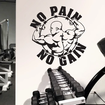 

Fitness Decal Gym Sticker Body-building Posters Vinyl Wall Decals Mural Fitness Crossfit Decal Muscle Gym Sticker