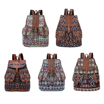 

JHD-Fashionable New Ladies Backpack Canvas Printing Casual Backpack Student Backpack Travel Bag Small Backpack