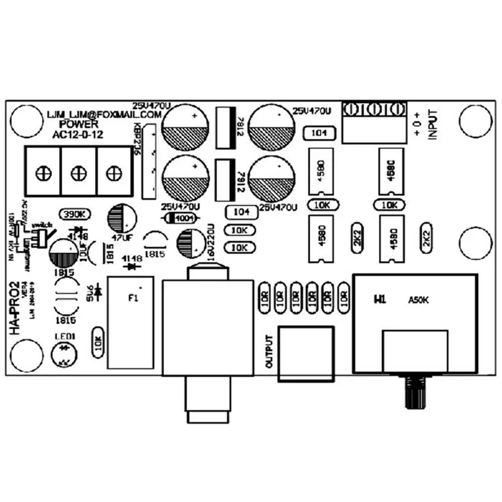 HA PRO2 Monitor Level Headphone Amplifier Finished Board w JRC 4580D OP AMP