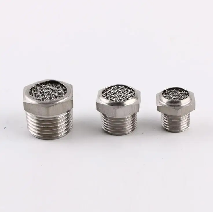 Пневматический M5 M6 1/" 1/4" 3/" 1/2" 3/" BSP из нержавеющей стали 304 воздушный компрессор глушитель
