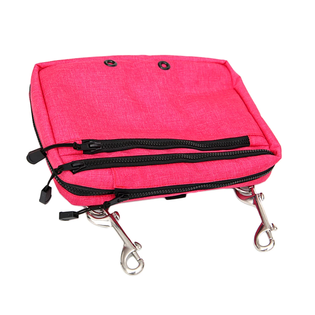 Scuba Diving Gear Pouch Dive Reel SMB Pocket Zipper Bag Flash Light Holder
