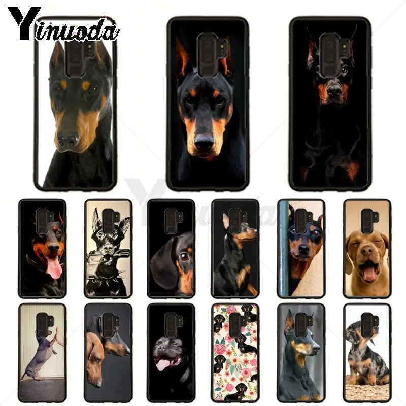Dachshund Siluet Anjing Silikon Hitam Lembut Ponsel Case untuk Samsung Galaxy S10plus S9 S8plus S10e A50 A70 A10 Ponsel