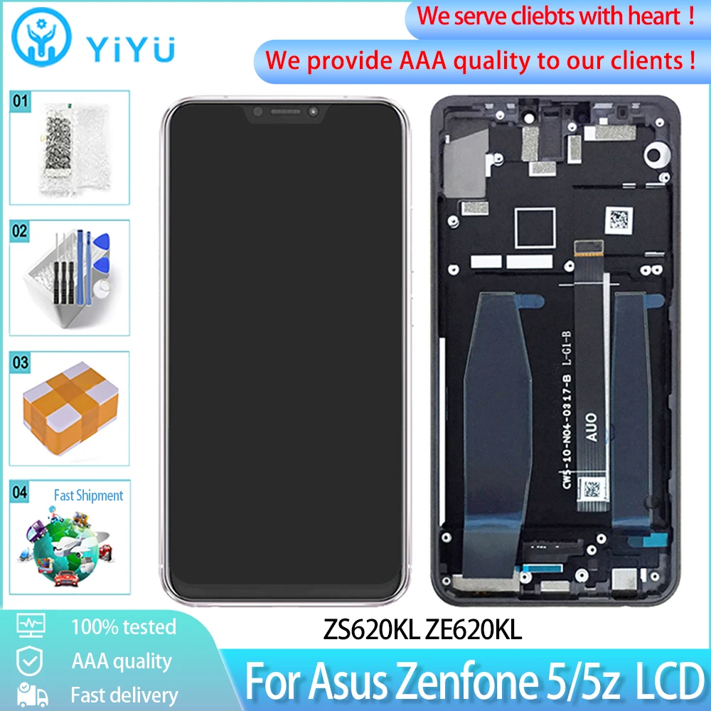 ЖК дисплей 6 2 дюйма для Asus Zenfone 5/5z ZS620KL ZE620KL экран с сенсорной панелью качество AAA