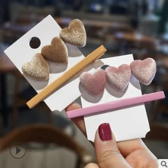 60 компл./лот 2 шт./компл. DIY мульти бархат заколки для волос костюм простые персиковые сердечки заколки для волос уход за волосами Аксессуары для укладки инструменты HA675