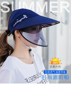 

Protection Face Masks Hat Helmet Isolation Respirator Anti Spittle UV Surgical Safety Shield work Sun hat For Women