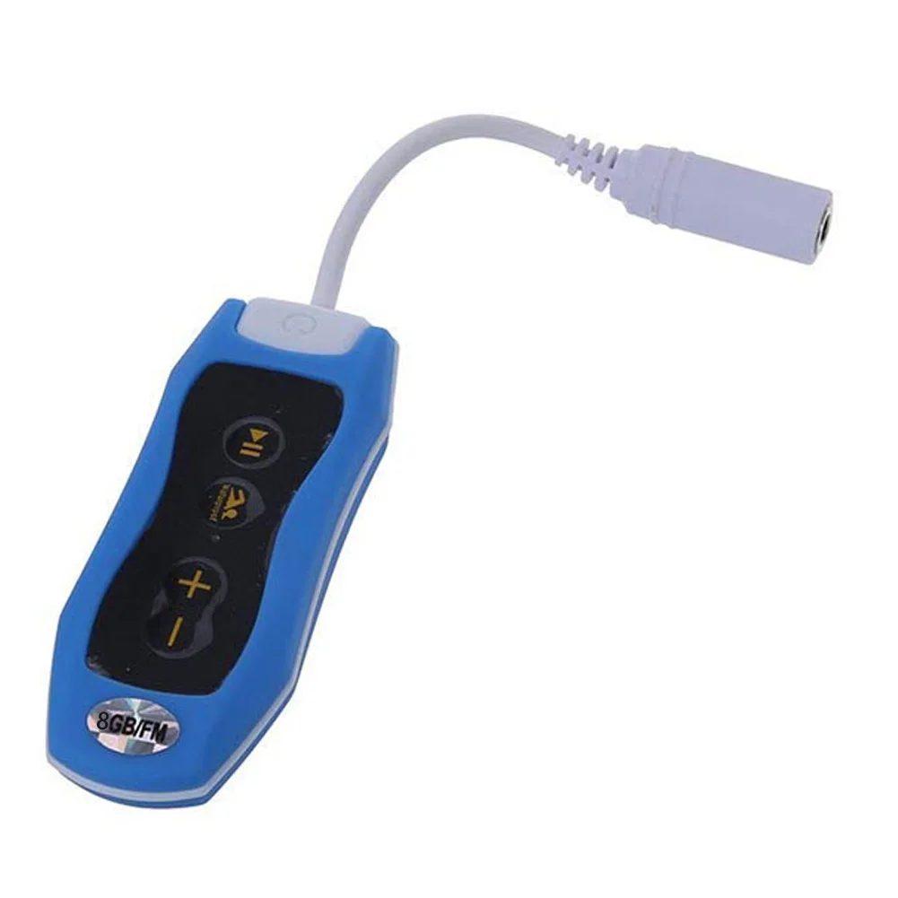 8 ГБ IPX8 USB мини с зажимом для плавания, серфинга, водонепроницаемая музыка, перезаряжаемая, для дайвинга, fm-радио, для спорта на открытом воздухе, портативный mp3-плеер