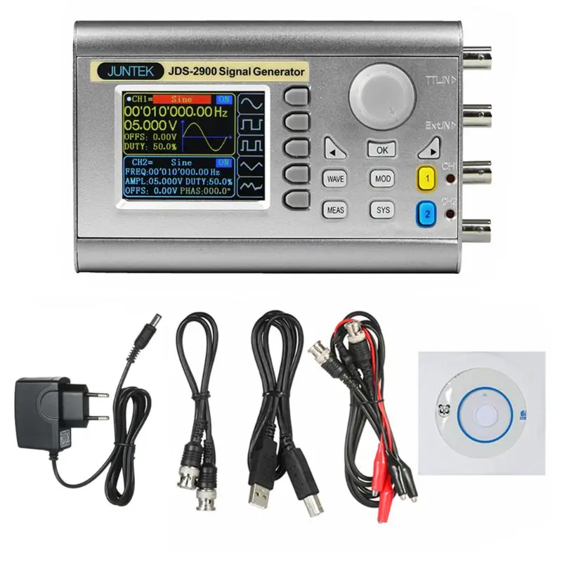 JDS2900 15MHz 2 Channels DDS Function Signal Generator Frequency Meter Source 