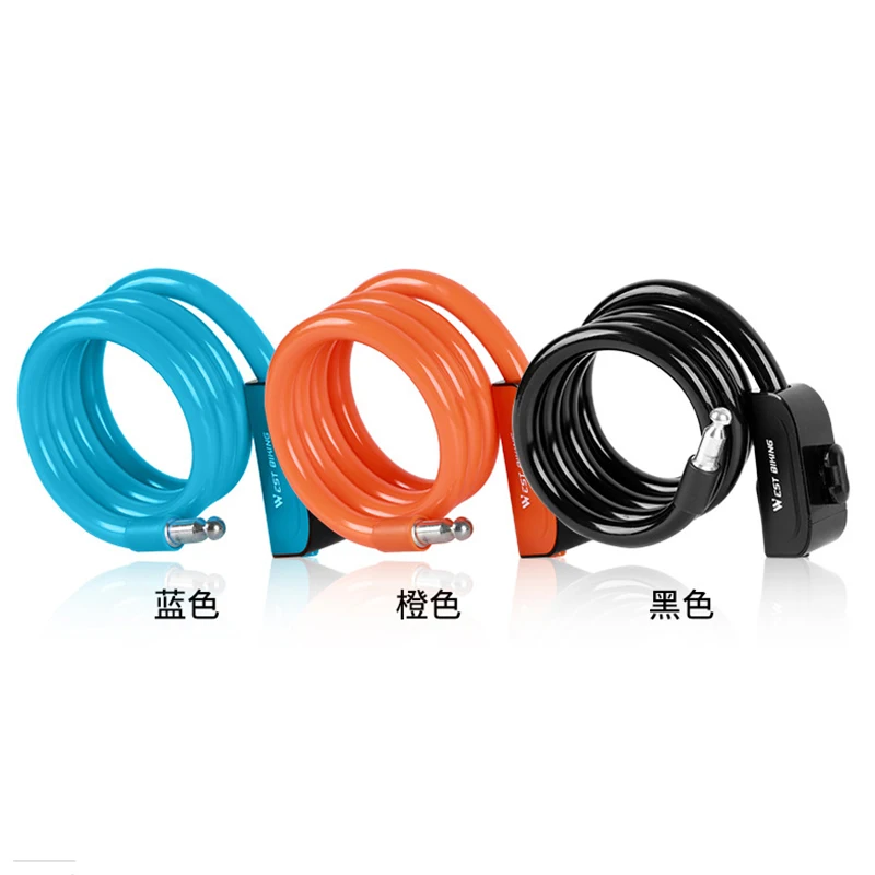Mountain Bike Bicycle Lock Electric Password Fixed Anti-Theft Steel Chain Lock Bicycle Accessories Candado Bicicleta