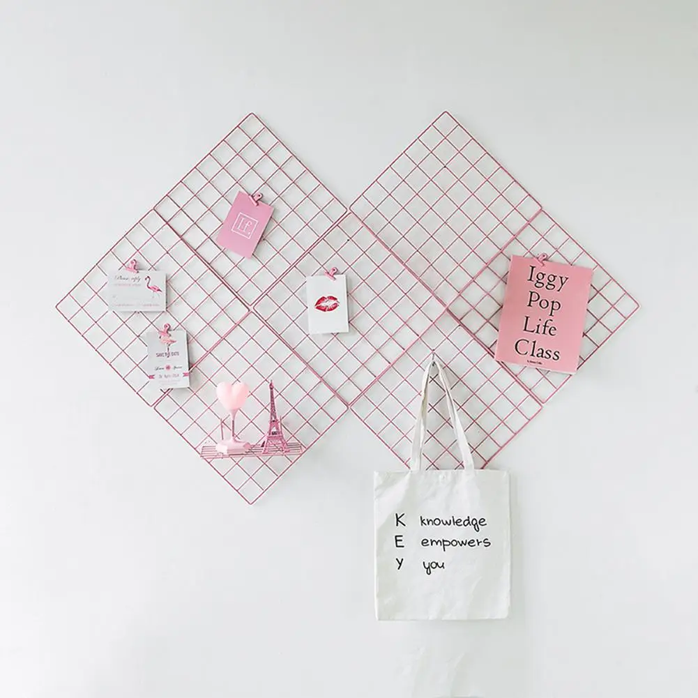 HobbyLane розовый железный провод Сетка настроение доска Фото Дисплей для девочек