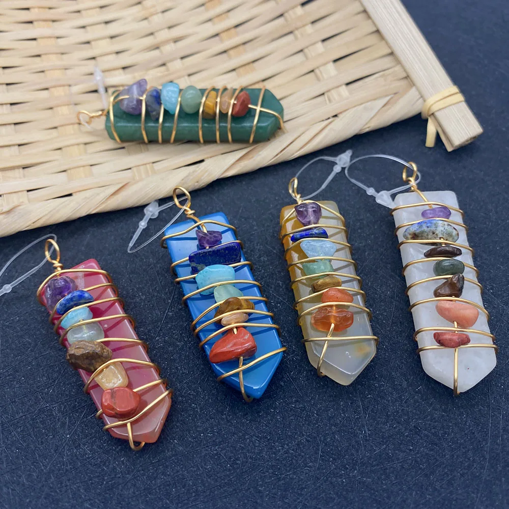 1 _ натуральный камень зеркальная семь чакр исцеляющая Подвеска для самодельных