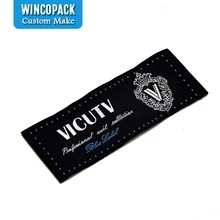 Личная одежда основные этикетки Пользовательский логотип тканые этикетки WL069