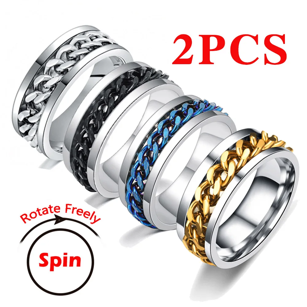 JeweBella 8Pcs Spinner Rings per Donna Uomo Acciaio Inossidabile Fidget Band Rings Set Anelli Antistress Moon Star Anello Donna Promessa di Matrimonio Anello Argento Taglia 9-27 JeweBella 8Pcs Spinner Rings per Donna Uomo Acciaio Inossidabile Fidget Band Rings Set Anelli Antistress Moon Star Anello Donna Promessa di Matrimonio Anello Argento Taglia 9-27