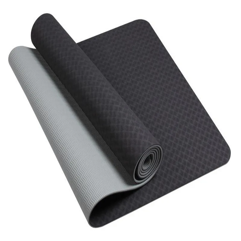 

Double Color TPE Gymnastic Mat Yoga Beginners Tablet Support Anti-slip Wear-Resistant Exercise Mat Lengthened Widened Shock Pad