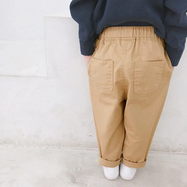 Spring Childrenswear Men And Women Children Casual Pants Children Korean-style Loose-Fit Shuttle Needle Washing Water Skinn