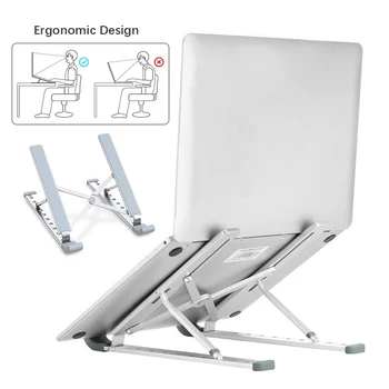 

Laptop Stand Bracket Desktop Laptop Holder for MacBook Air Pro Adjustable Aluminum Notebook Holder Tablet Stand For 10-15.6 Inch