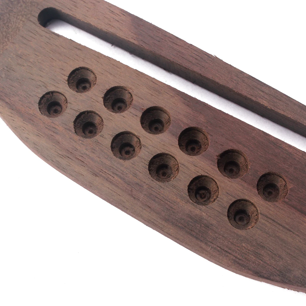 Durable Wooden Replacement 12-String Acoustic Guitar Bridge Through String Hole