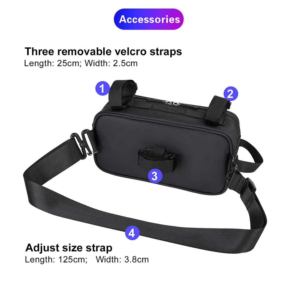 Rhinowalk Bicycle Front Frame Triangle Bag 2.5L Waterproof Handlebar Bike Bag Multifunction for mountain Bike Cycling Waist Bags (16)