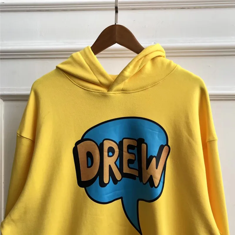 Drew House/Высококачественная уличная одежда для пар; толстовка со смайликом; Джастин Бибер; Drew Hous; модная зимняя толстовка с капюшоном
