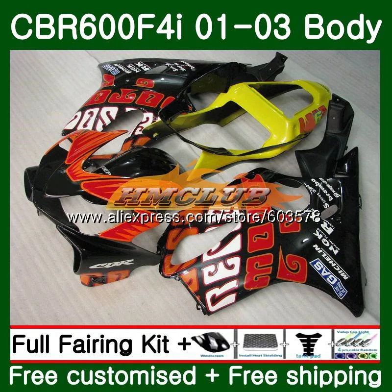 Средства ухода за кожей для HONDA CBR 600 F4i CBR 600F4i 600 FS 2001 2002 2003 70CL. 33 CBR600F4i CBR600FS CBR600 F4i 01 02 03 Repsol красный обтекатели - Цвет: No. 1