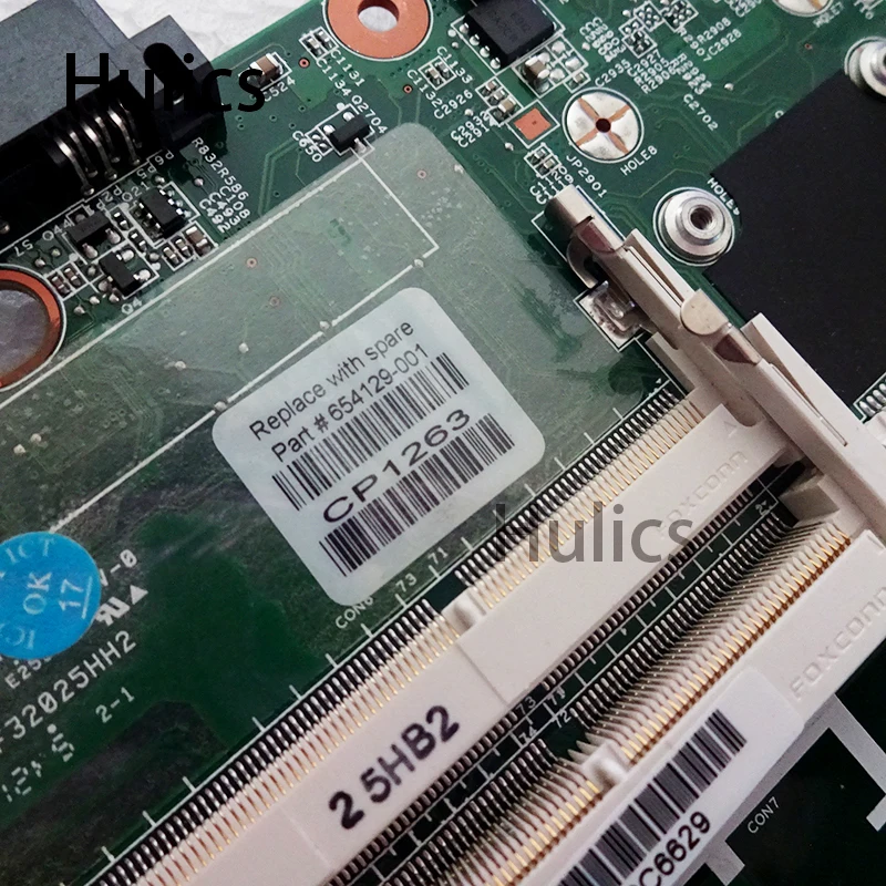 Hulics оригинальная материнская плата Latop 654129-001 для ноутбука hp ProBook 6560B протестирована