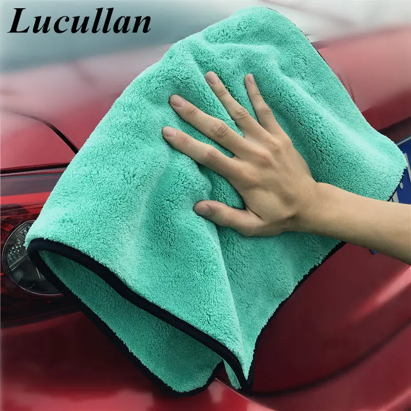 Lucullan 1400GSM супер мягкий Премиум микрофибра сушки Cltoth ультра Абсорбирующая Aqua Deluxe Автомойка Полотенце