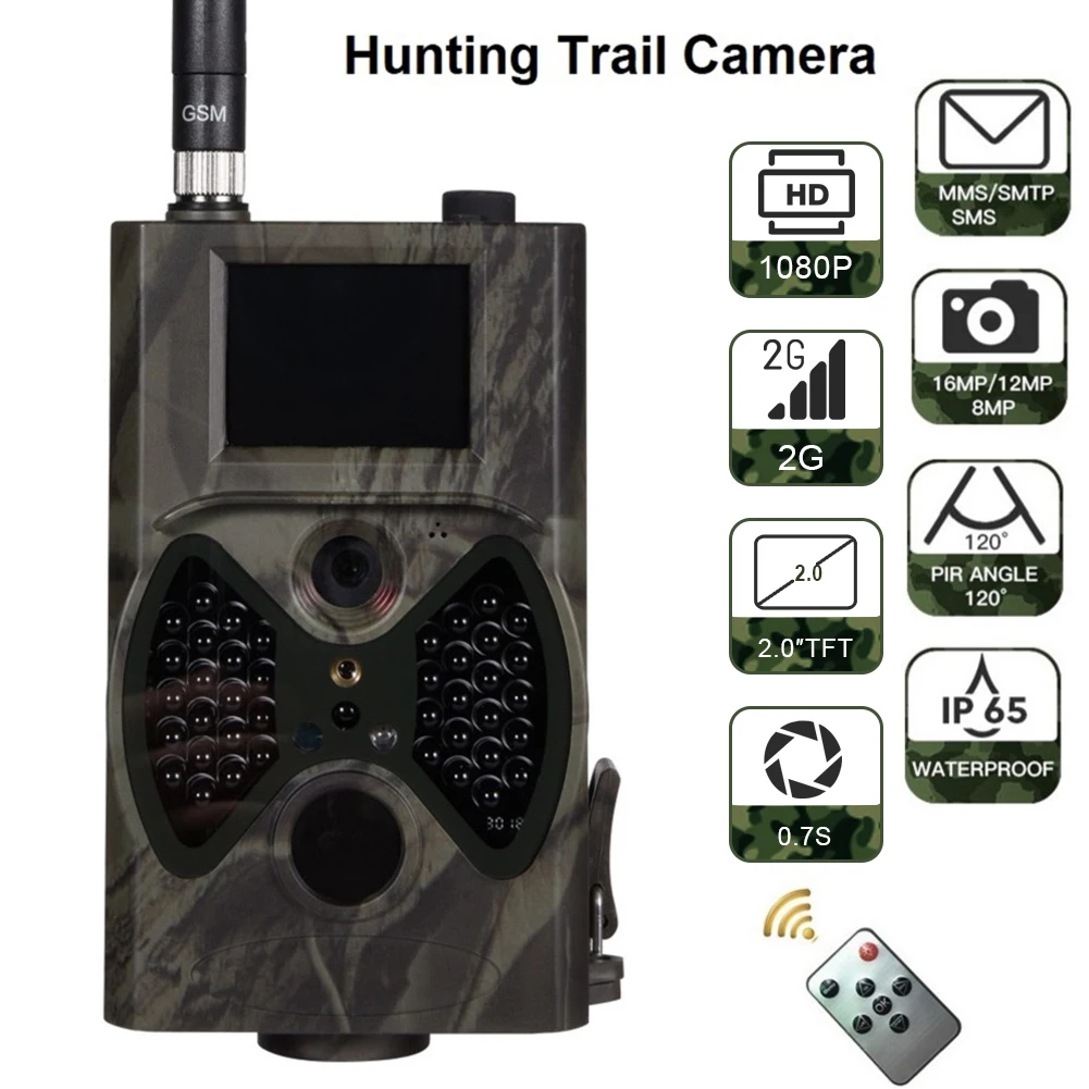 

HC300M Hunting Camera GSM 12MP 1080P Photo Traps Night Vision Wildlife infrared Hunting Trail Cameras hunt Chasse scout