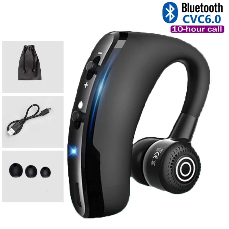 V9, новое обновление, Bluetooth 5,0, наушники, беспроводные наушники, Blutooth, наушники с громкой связью, спортивные наушники, бизнес гарнитура - Цвет: voice command