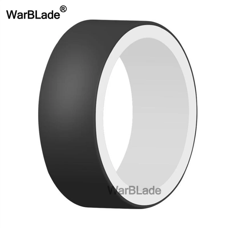 WarBLade, новинка, двухцветные двухслойные силиконовые кольца для мужчин, свадебные резинки, гипоаллергенные антибактериальные силиконовые кольца на палец - Цвет основного камня: black and white