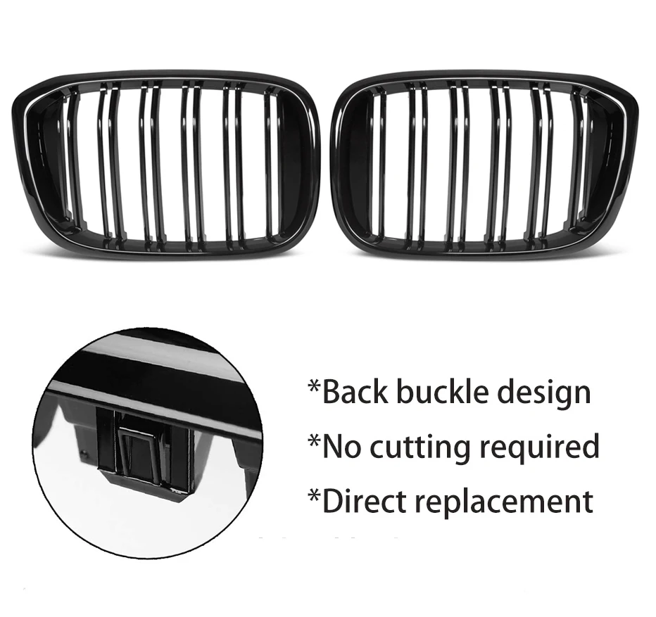 Front Kidney Grill For BMW X3 G01 G08 X4 G02 2018-2021Pre-lci ABS Gloss Black M-tri Color Racing Grills Replacement Car Styling