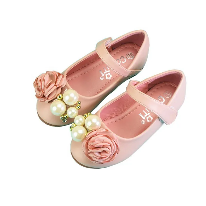 Детские shoes13-20cm детские кожаные туфли обувь для маленьких девочек с бусинами из горного хрусталя осенние танцевальные свадебные вечерние туфли принцессы для девочек