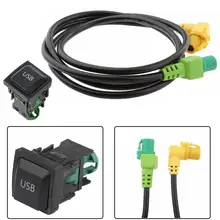 Car OEM RCD510 RCD310 RNS315 Car USB Cable With Switch For Golf MK6 Jetta USB Switch Cable Car Accessories Car OEM RCD510 RCD310 RNS315 Car USB Cable With Switch For Golf MK6 Jetta USB Switch Cable Car Accessories
