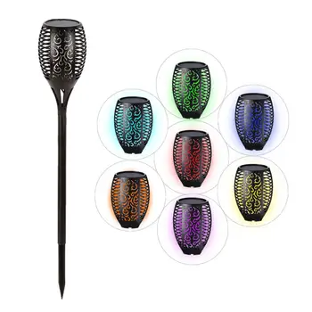 

Outdoor Waterproof Solar Lights 7 Colors Flickering Flame Torch Light