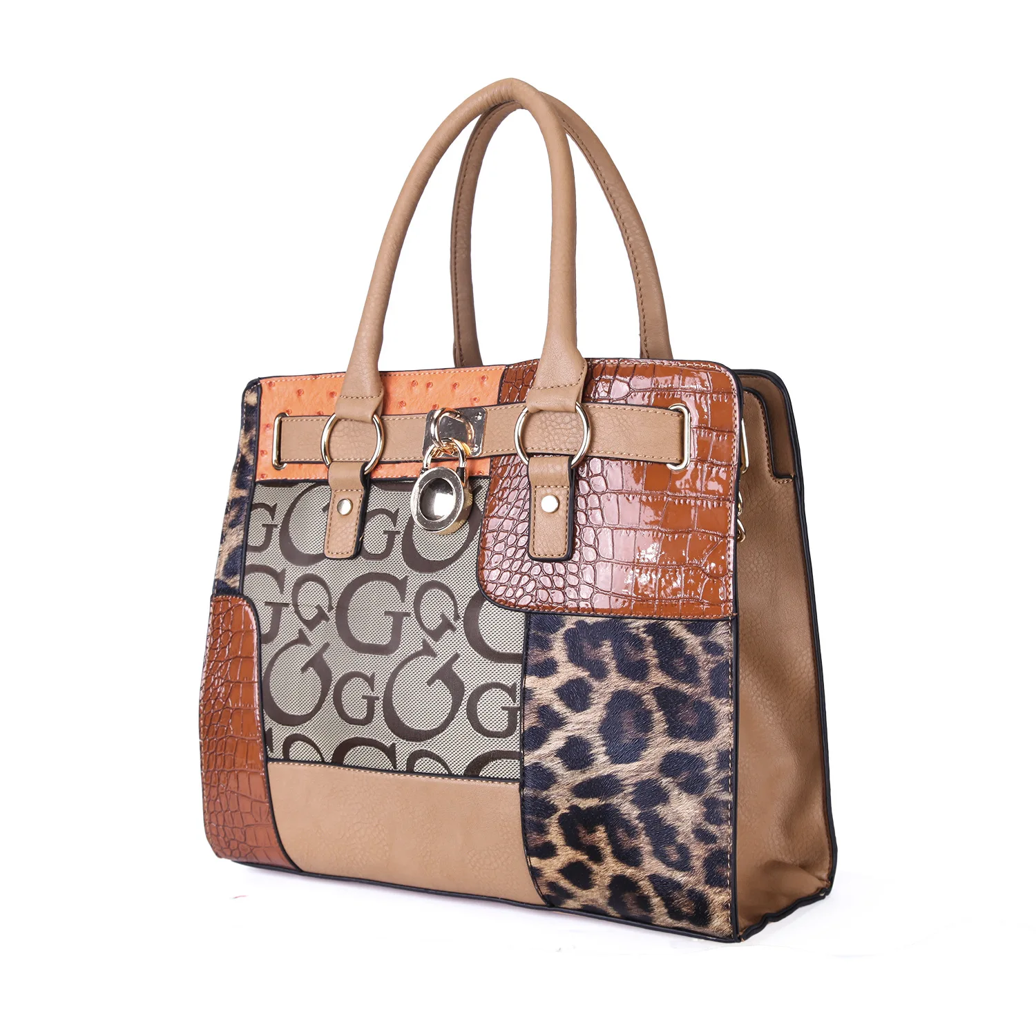 

Large-capacity Shoulder Handbag Leopard Fashion Elegant Graceful OL Commuter Magnetic Buckle Pu Leather Drop Shipping Tote Bag